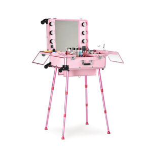 Maletin Tocador Profesional Maquillaje Portatil Ingrid Rosa Bifull