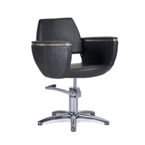 Sillón de Tocador Quin Negro Pie Estrella y Bomba Hidraulica Bifull *D
