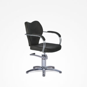 SillÃ³n Tocador Nicole Negro Pie Estrella y Bomba Hid *D