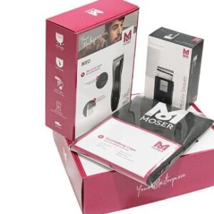 Pack 1881-0051 Moser Neo + 3615-0051 Afeitadora Viaje Moser + 0092-0146 Capa Moser Rayas